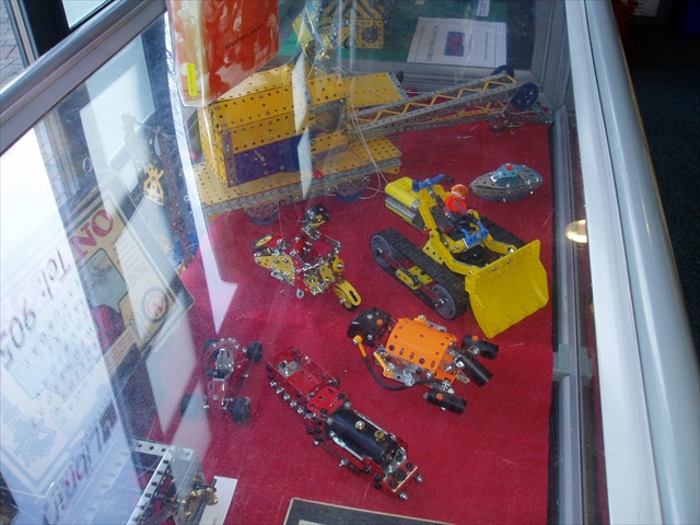 Another picture of the Meccano bulldozer with surrounding models